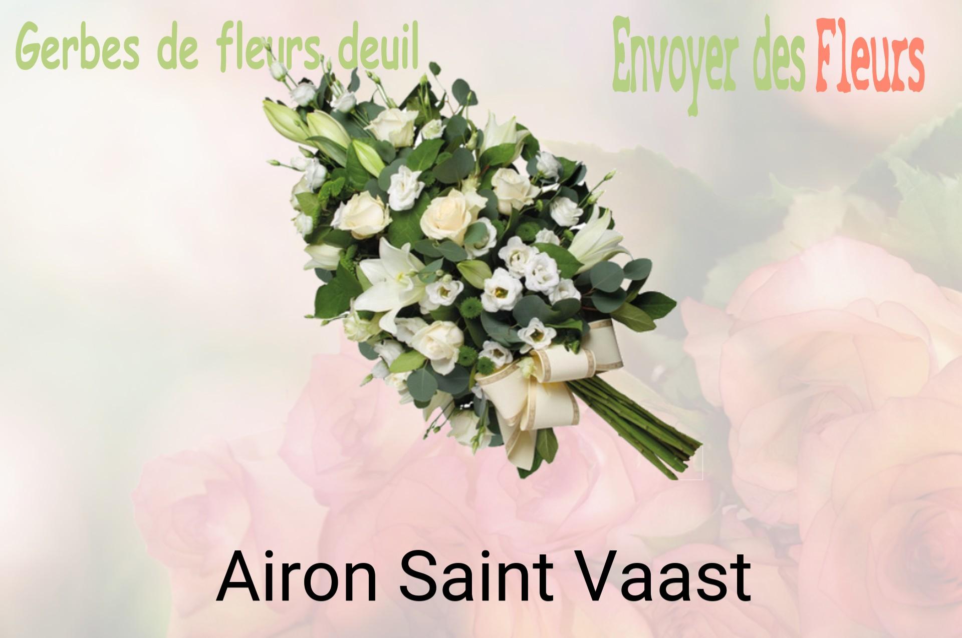 Gerbe de fleurs de deuil livrée à Airon-Saint-Vaast